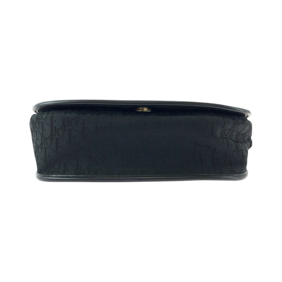 Christian Dior Dior Vintage Trotter Black Gold Hardware Canvas Leather Shoulder - Picture 8 of 10